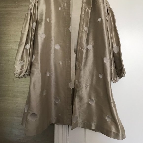 Debra DeRoo Champagne Silk Shantung Ensemble Pant Suit - Picture 2 of 5